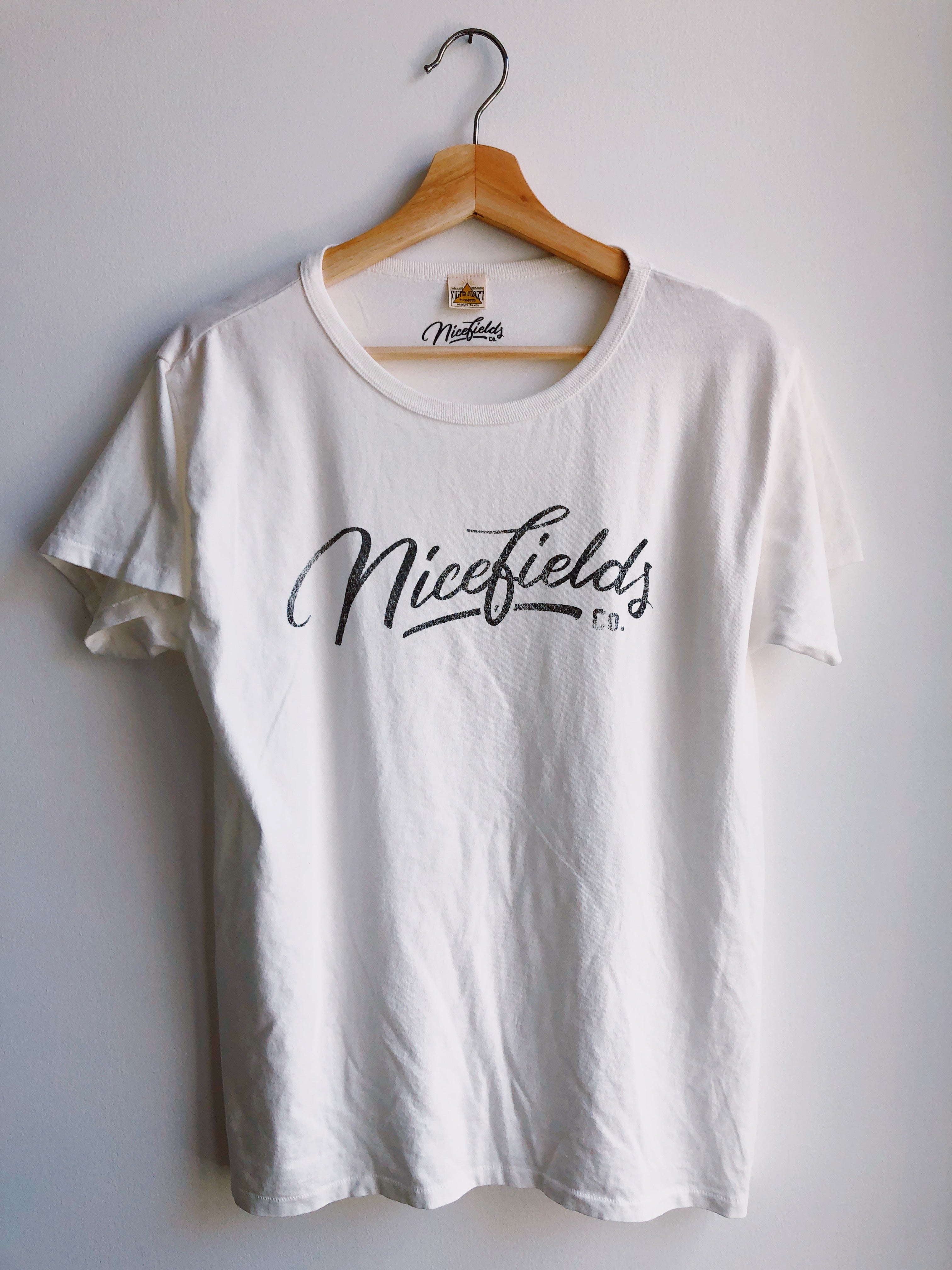 Nicefields Co. Original Logo Tee in Off-white