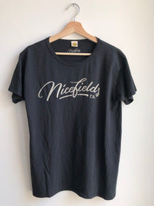 Nicefields Co. Original Logo Tee in Charcoal