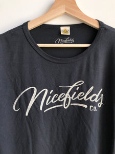 Nicefields Co. Original Logo Tee in Charcoal
