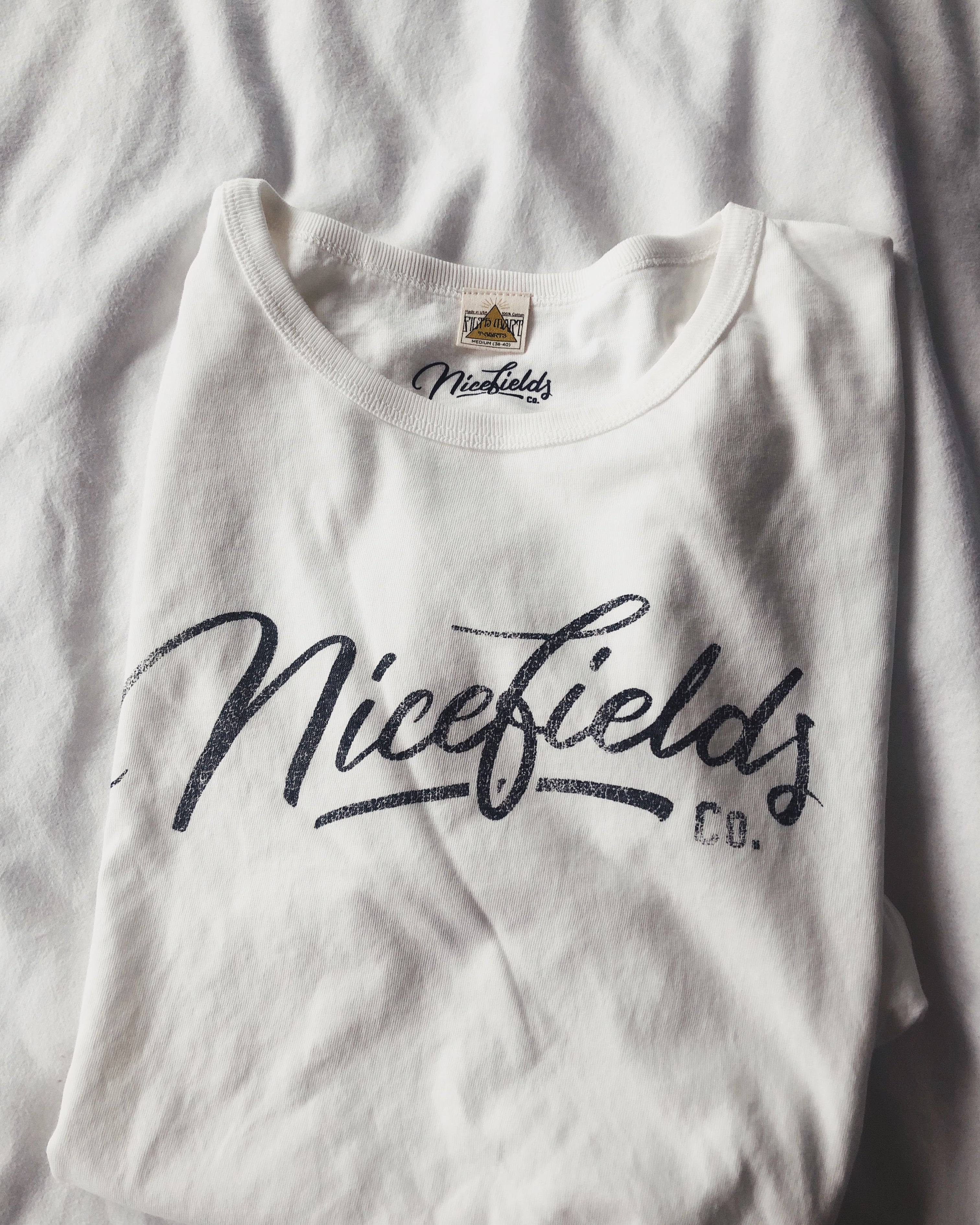 Nicefields Co. Original Logo Tee in Off-white